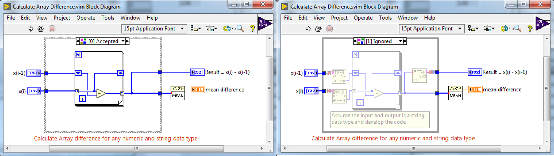 Code snippet for supporting string datatype using Type Specialisation Structure