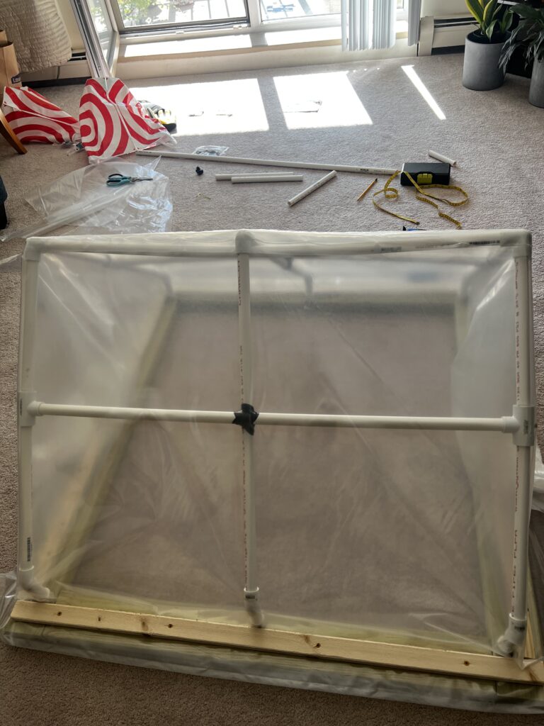 Greenhouse Plastic covered upper body
